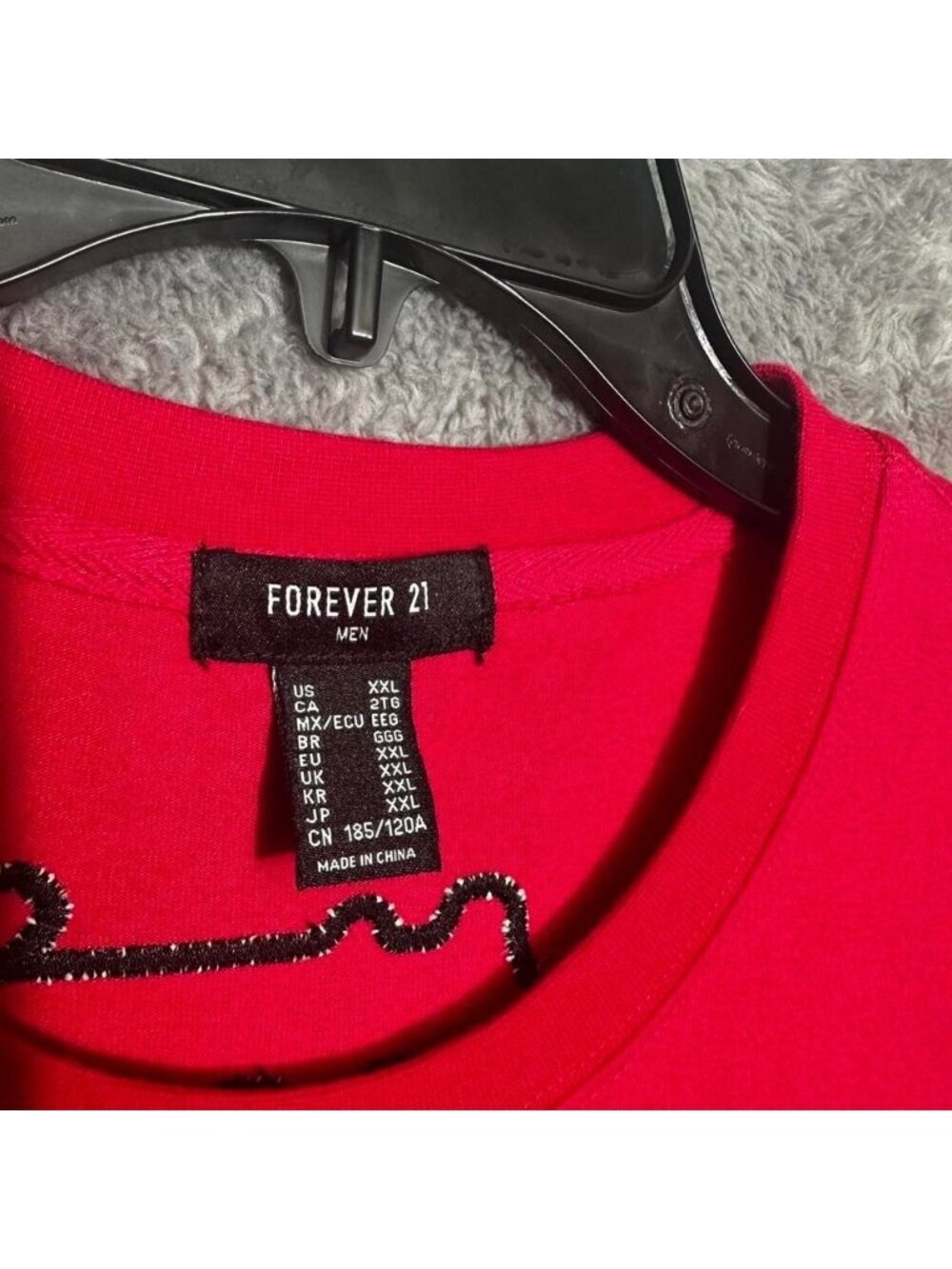 Forever 21 Graphic T-Shirt Mens XXL Red Lost in Heaven Paradise Dove Streetwear - Picture 3 of 8